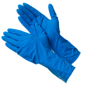 Перчатки латексные DELTAGRIP HIGH RISK повышенной прочности цв. синий 