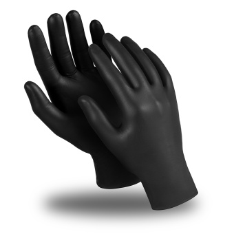 картинка Перчатки нитриловые ЭКСПЕРТ (DG-023) 0.12 мм цв. черный от магазина ПРОФИ+