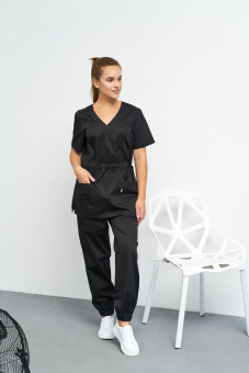 картинка Костюм медицинский МОЛЕКУЛА - УЛЬТРА МК201/МБ703 женский цв. черный от магазина ПРОФИ+