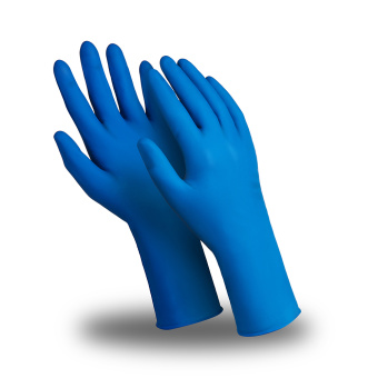 картинка Перчатки латексные ЭКСПЕРТ УЛЬТРА (DG-042) 0.28 мм цв. синий от магазина ПРОФИ+