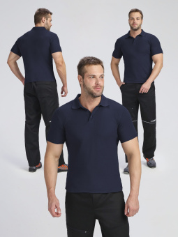 картинка Рубашка ПОЛО PROFLINEBASE мужская к/рукав цв. темно-синий от магазина ПРОФИ+