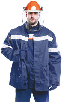 картинка Куртка-накидка термостойкая летняя WORKER 9 кал/см2 мужская цв. темно-синий от магазина ПРОФИ+