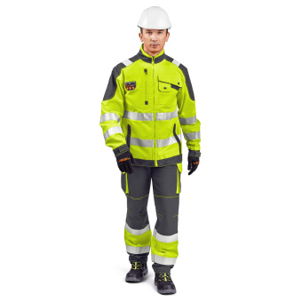 картинка Костюм сигнальный летний МАСТВИЖН 2 кл. мужской цв. флуоресцентный лимонный с черным от магазина ПРОФИ+