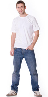 картинка Футболка мужская Х/Б к/рукав цв. белый от магазина ПРОФИ+