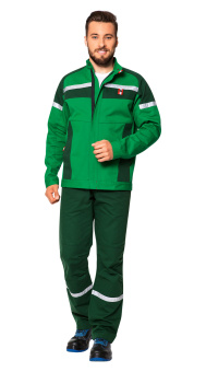 Куртка ОПЗ летняя ТЕХНОЛОГ мужская цв.зеленый с темно-зеленым