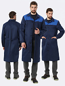 Халат ОПЗ ЛЕГИОН мужской цв. темно-синий с васильковым