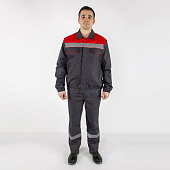 Костюм ОПЗ летний MILL - ПРОФИ (брюки) мужской цв. темно-серый с красным