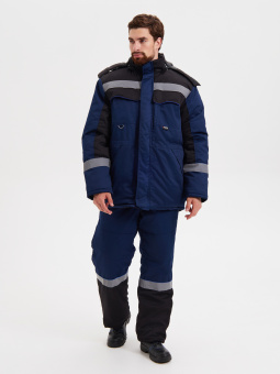 картинка Костюм ОПЗ зимний СИСТЕМА мужской цв. синий с черным и васильковым от магазина ПРОФИ+