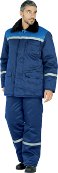картинка Куртка ОПЗ зимняя МЕТЕЛИЦА мужская цв.темно-синий с васильковым от магазина ПРОФИ+
