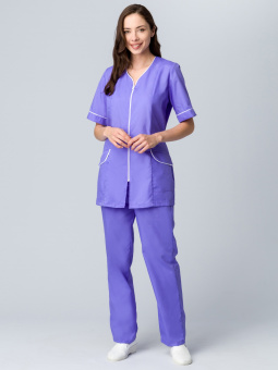 картинка Костюм ОПЗ облегчённый ВЕРА женский цв. сиреневый с белым от магазина ПРОФИ+