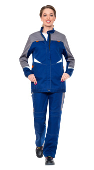 картинка Куртка ОПЗ летняя ЛЕДИ СПЕЦ на молнии женская  цв. темно-синий с серым от магазина ПРОФИ+