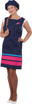картинка Униформа ОПЗ облегчённая МЕЛАНИ женская синий с розовым и васильковым от магазина ПРОФИ+