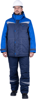 картинка Костюм ОПЗ зимний КМ-10 ЛЮКС мужской цв. синий с васильковым IV и особый климатический пояс от магазина ПРОФИ+