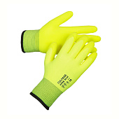 Перчатки утепленные нейлоновые ПАЛМА НОРД 32-01 с ПВХ покрытием цв. желтый