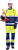 Костюм сигнальный летний РЕФЛЕКТ-1 мужской цв. флуоресцентный желтый с синим