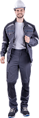 Куртка ОПЗ летняя ТУРБО SAFETY мужская цв. серый с темно-серым