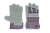 Перчатки спилковые комбинированные РОСМАРКА (2200) цв. серый/синий/красный