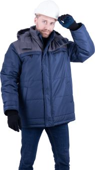 картинка Куртка утепленная ШАТЛ мужская цв. темнно-синий с серым от магазина ПРОФИ+