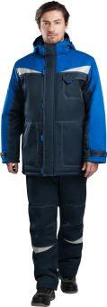 картинка Костюм ОПЗ зимний КМ-10 ЛЮКС мужской цв. темно-синий с васильковым от магазина ПРОФИ+