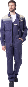 картинка Костюм ОПЗ летний ДОКЕР мужской цв. темно-синий с бежевым от магазина ПРОФИ+
