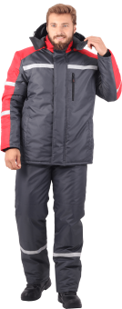 картинка Костюм ОПЗ зимний РОУД мужской цв. темно серый с красным от магазина ПРОФИ+