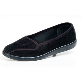 картинка Туфли вельветовые АТЛАНТИС м. М-11 женские ПВХ цв. черный от магазина ПРОФИ+
