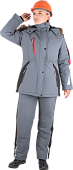 Куртка ОПЗ зимняя ХАЙ-ТЕК женская цв. серый с красной и чёрной отделкой