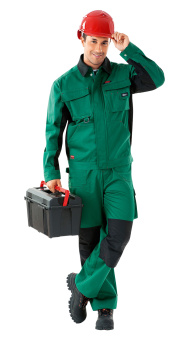 картинка Куртка ОПЗ летняя СПЕЦ-АВАНГАРД мужская цв. зеленый с черным тк. Стрейчтекс от магазина ПРОФИ+