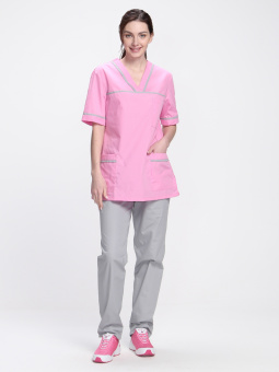 картинка Костюм медицинский ИРИС женский цв. ярко-розовый с серым от магазина ПРОФИ+